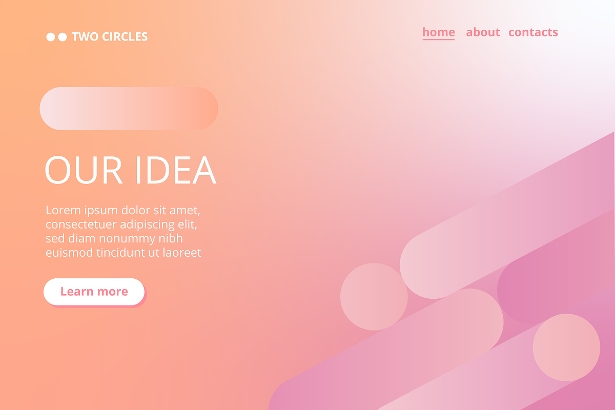 Geometric Landing Page Template, a Landing Page Template by Wild Ones (Photo 2 of 3)
