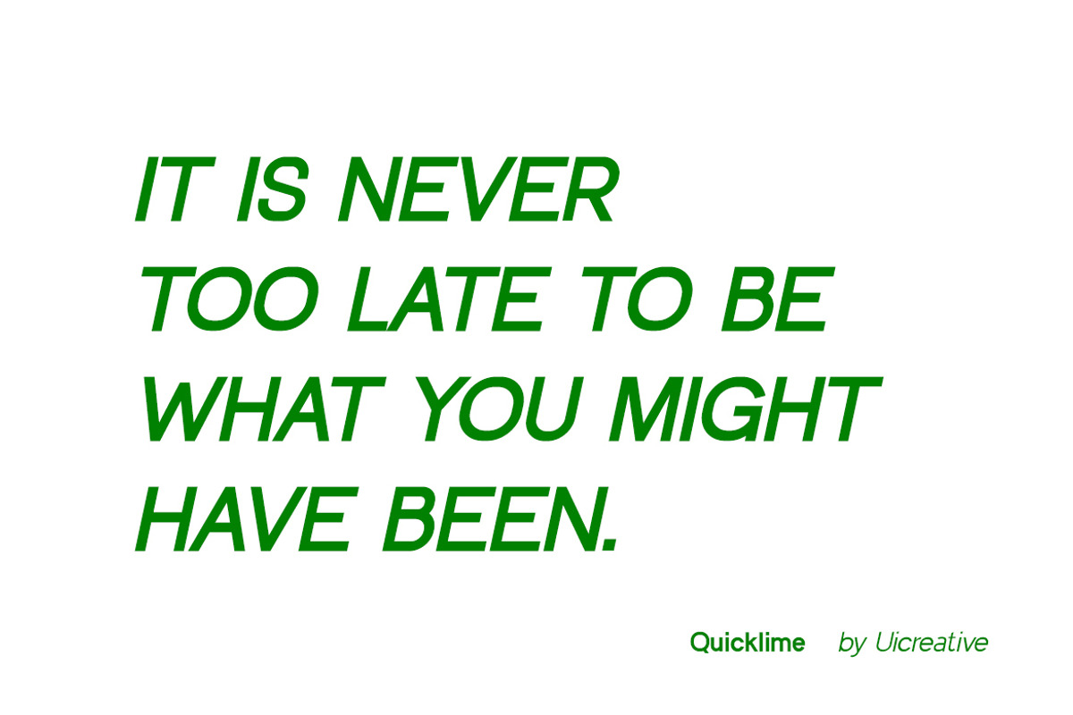 Quicklime Modern Sans Serif Font, a Sans Serif Font by UICreative (Photo 12 of 13)