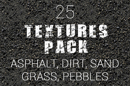 25 Textures Pack. Asphalt and more, a Texture Graphic by DesignRalko