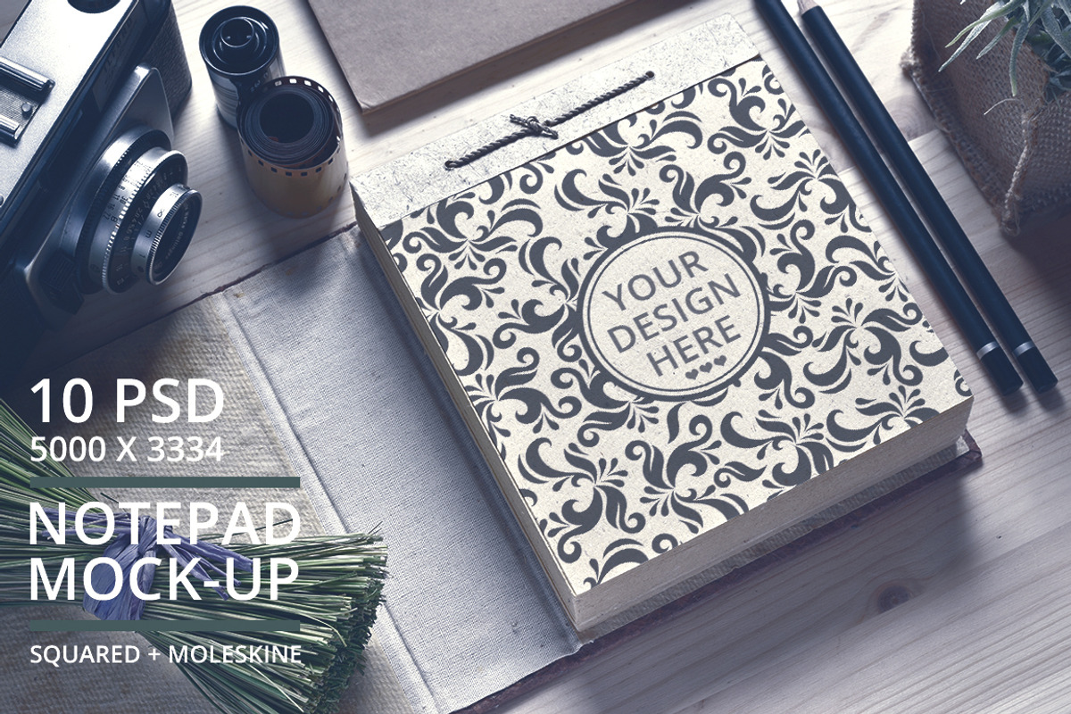 Notepad Mock-Up Bundle, an iPhone Mockup by Bobboz Store (Photo 1 of 3)