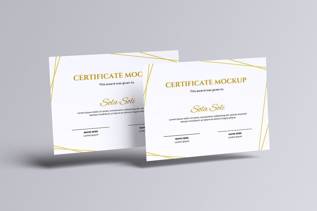 Certificate Mockup, a Product Mockup by Riel Concept (Photo 5 of 5)