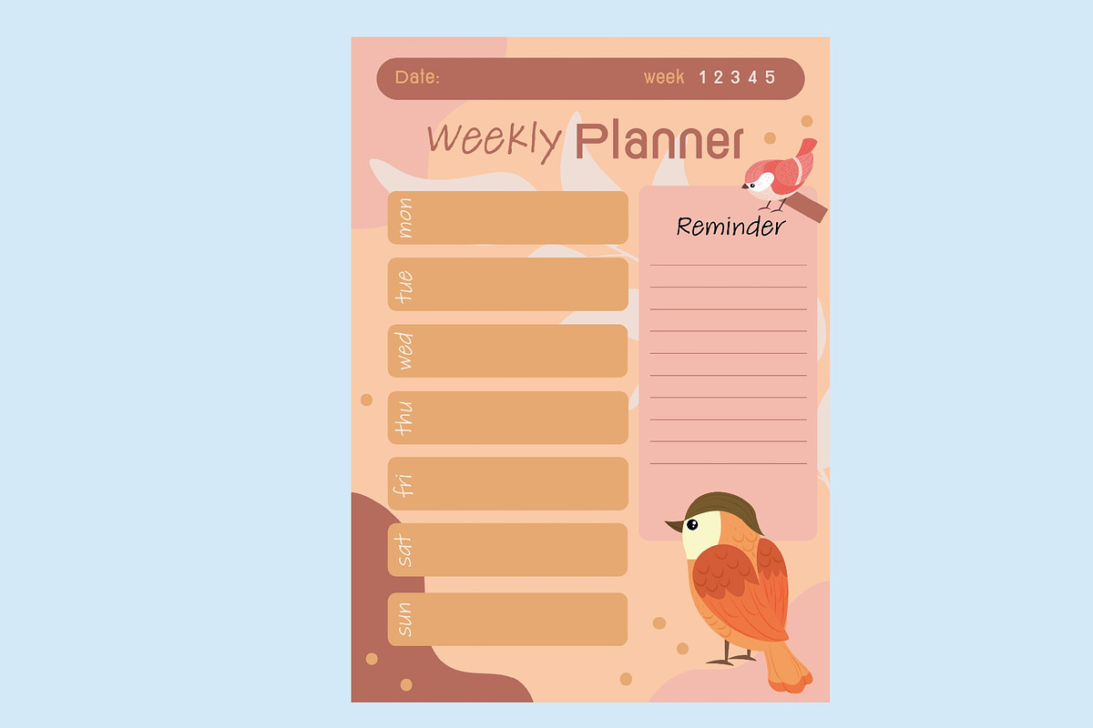Daily Planner Weekly Organizer, a Templates & Theme by studiogstock (Photo 2 of 3)