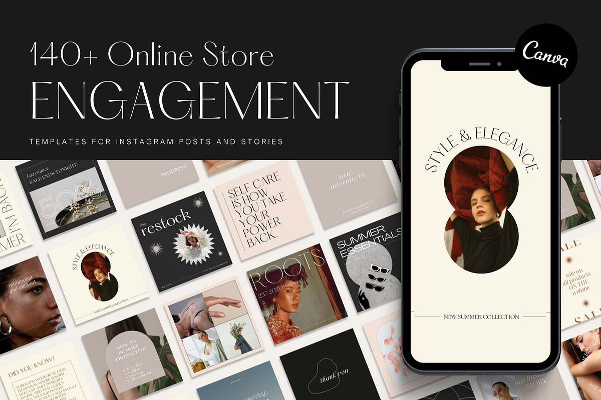 Instagram Engagement Kit CANVA vol.2, a Social Media Template by Lyrata ...