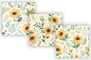 Watercolor Sunflower Digital Paper, a Pattern Graphic by FloridPrintables (Thumbnail 4 of 10)