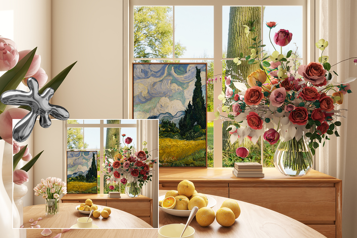 FLOWER POWER | Cottage Frame Mockups, a Poster Template by SoleilHomeMockups (Photo 8 of 10)