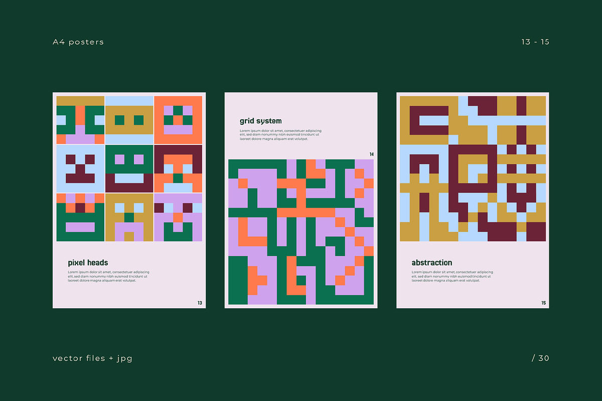 Pixel Tiles & Posters, an Object Graphic by Léo Alexandre (Photo 13 of 19)