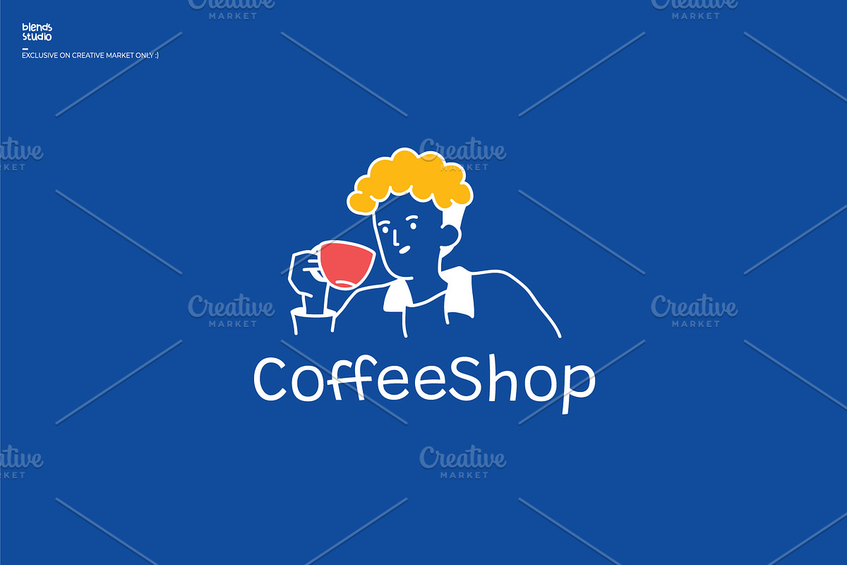 CoffeeShop logo, a Branding & Logo Template by blends.studio (Photo 4 of 4)