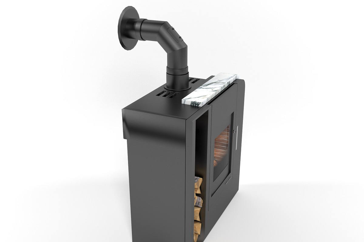 Aruba wood stove, an Object 3D Model by inDahouze (Photo 5 of 8)
