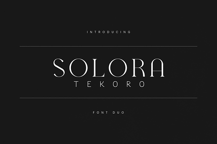 Solora & Tekoro — Modern Font Duo, a Serif Font by Only Fonts