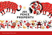 Chinese New Year Vector Collection, a Seasonal Illustration by VasilkovS (Thumbnail 6 of 11)