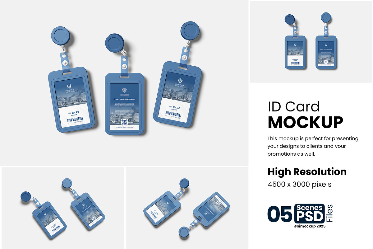 ID Card Mockup, a Product Mockup by bimockup (Photo 1 of 6)