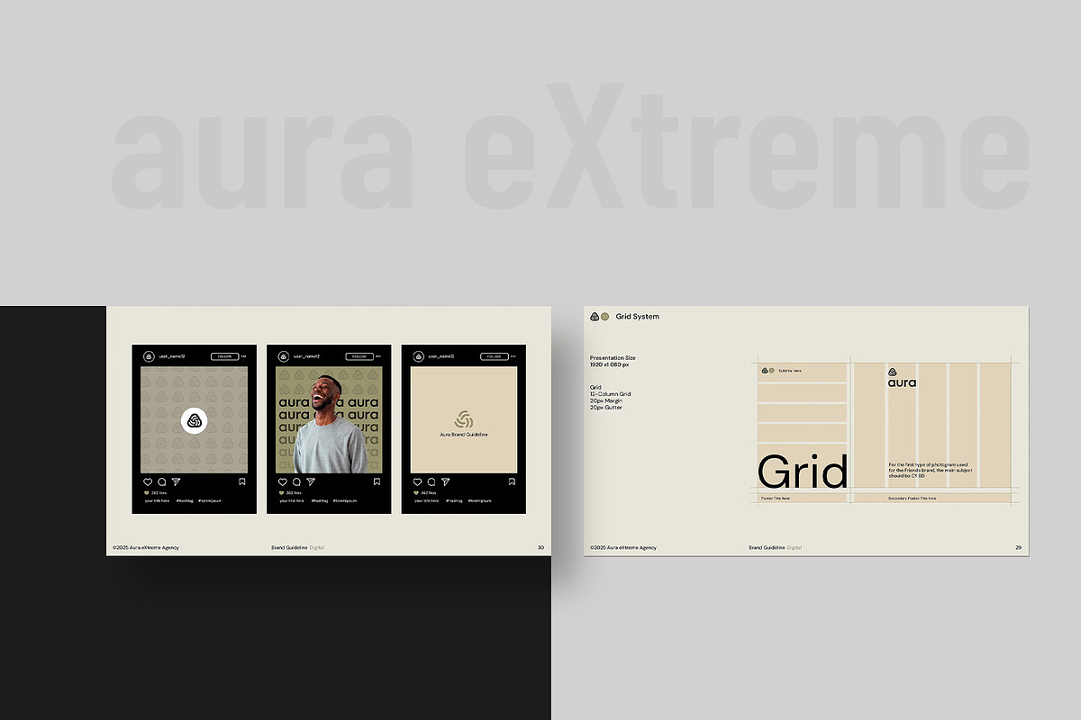 AURA-Brand Guideline Presentation, a Presentation Template by KreateTribe (Photo 7 of 11)