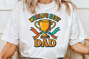 World's Best Dad Sublimation PNG, an Illustration by DreamCafeArt (Thumbnail 2 of 7)