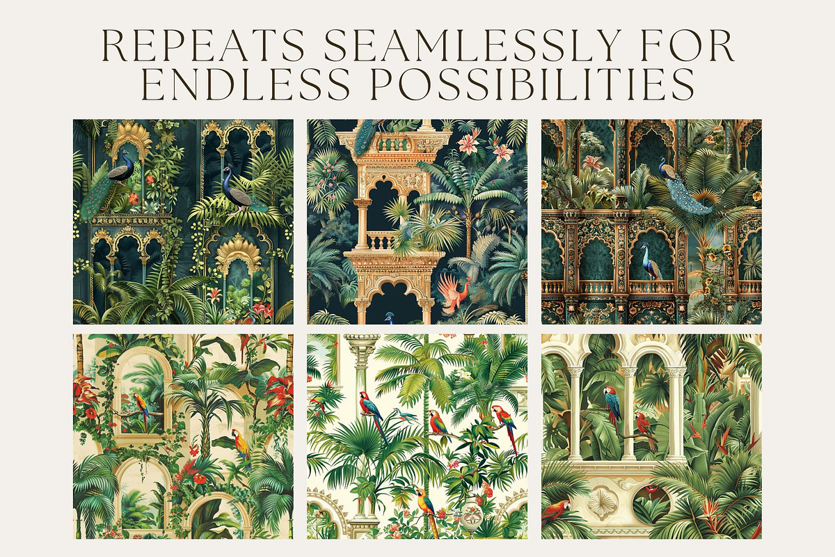 10 Patel's Tropical Haven Patterns, a Pattern Graphic by Inknfolly (Photo 2 of 6)