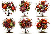 Valentine's Flowers Clipart, an Illustration by Pixels.Craft (Thumbnail 4 of 5)