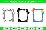 Party Frame Vector Trio Pack, an Object Graphic by Artonix (Thumbnail 1 of 3)