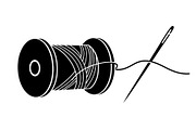 Sewing thread spool and needle, a Graphic by hafijul (Thumbnail 6 of 10)