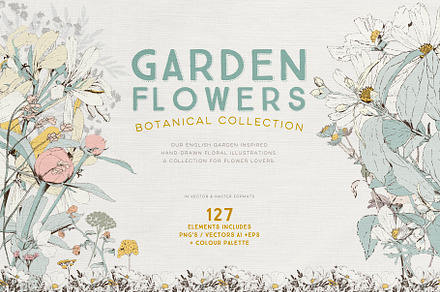 Garden Florals Botanical Set