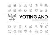 Voting and Election Icon Set, an Outline Icon by Prosymbols (Thumbnail 1 of 5)