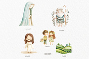 Bible character watercolor clipart, a Person Illustration by MyLittleMeow (Thumbnail 2 of 7)