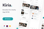 Kiria - Donation App UI KIT, an UI Kit Template by hellorizalahmadd (Thumbnail 1 of 6)