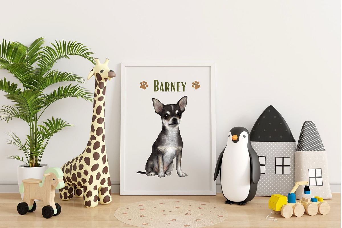 Watercolor Chihuauha png Clipart., an Animal Illustration by ColorfulPT (Photo 6 of 6)