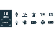 Airport Filled Icon Set, an Object Graphic by Aimagenarium@gmail.com (Thumbnail 2 of 3)