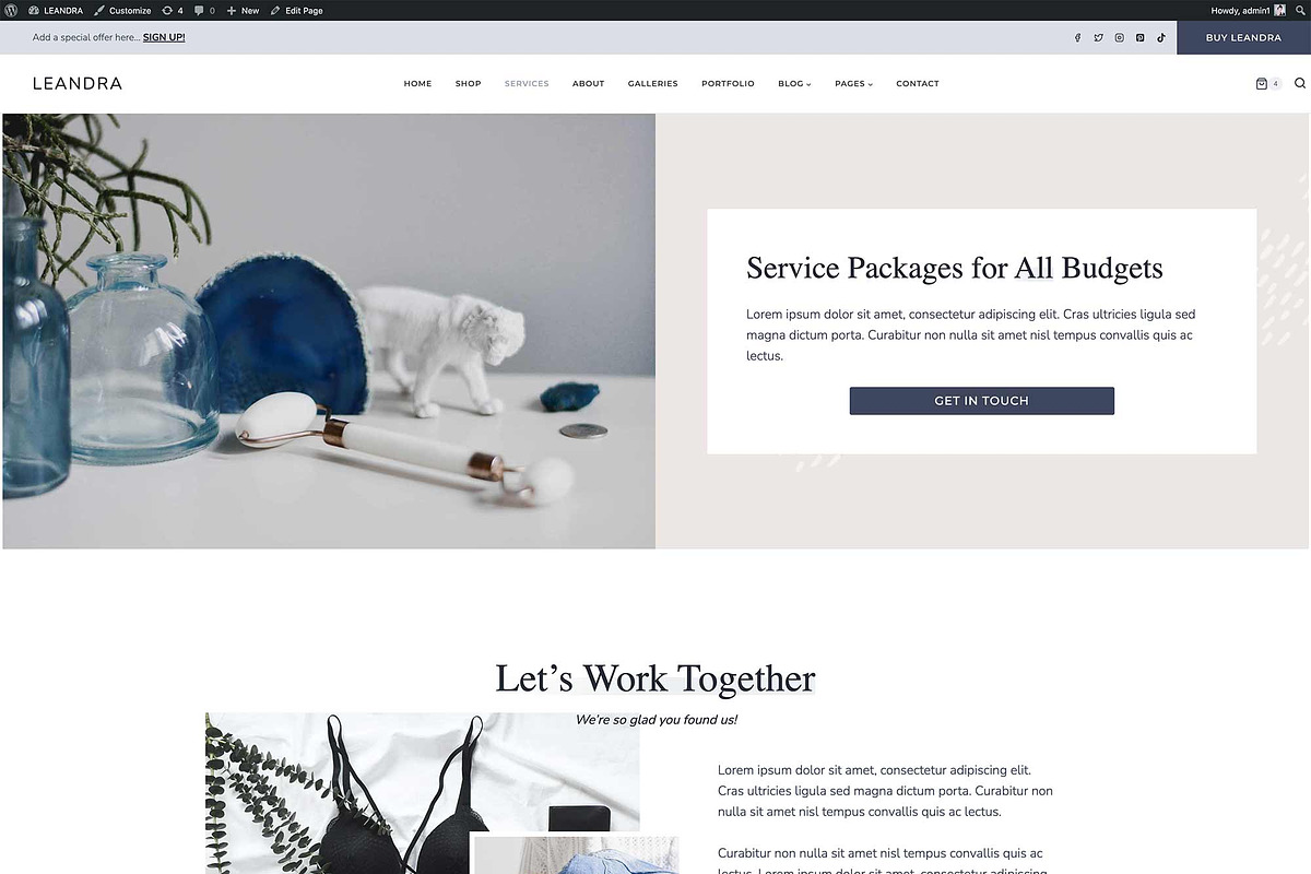 Leandra - WordPress Kadence Theme, a WordPress Template by StylishDesignMe (Photo 4 of 12)