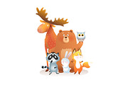 Animals in the Forest Kids Cartoon, an Animal Illustration by Popmarleo Shop (Thumbnail 2 of 5)
