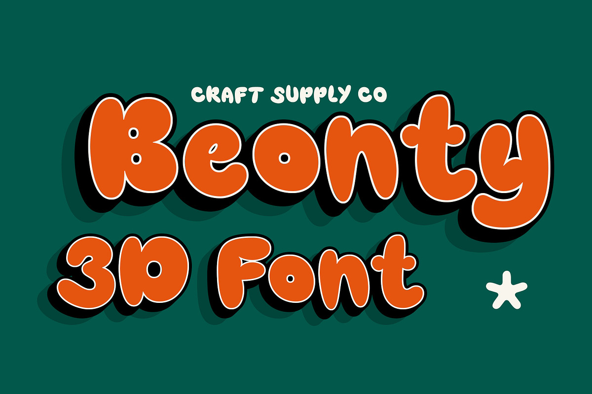 Beonty 3D, a Sans Serif Font by Craft Supply Co. (Photo 1 of 7)