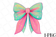 Cute Retro Christmas Coquette Bow De, an Illustration by DreamPrint404 (Thumbnail 1 of 7)