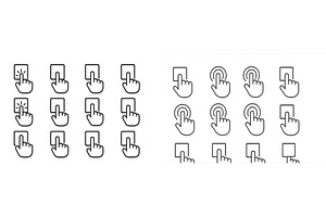 Collection of contact and gesture, an Illustration by ZinetroN