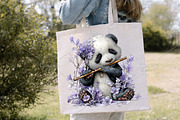Whimsical Spring Panda Clipart PNG, an Illustration by Canvas Craft (Thumbnail 4 of 7)