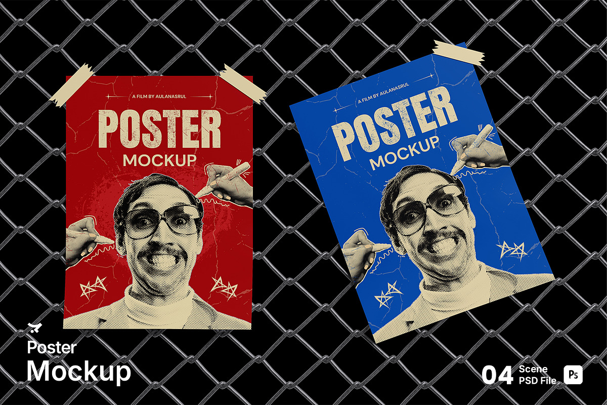 Poster Mockup Bundle Set, an Advertising Mockup by Rielismee (Photo 1 of 5)