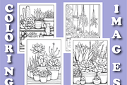 Botanical Bliss Coloring Book, a Decorative Illustration by Design Zone (Thumbnail 3 of 5)