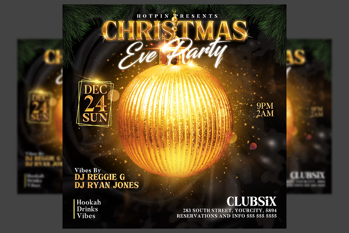 Christmas Party Flyer Template, a Flyer Template by Hotpin (Photo 1 of 2)