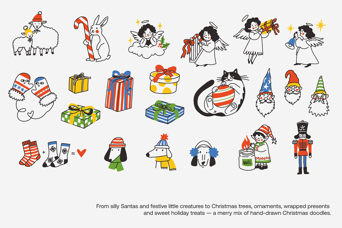 Just Nice Christmas Doodles, a Seasonal Illustration by Olly Kava (Photo 8 of 12)