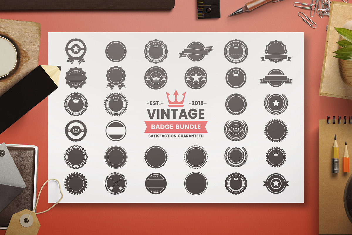 395 VINTAGE GENERATOR TOOLKIT, a Branding & Logo Template by Toonsteb (Photo 3 of 13)