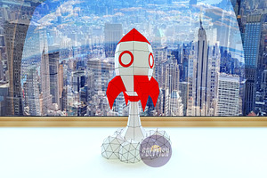DIY Rocket 3D model template