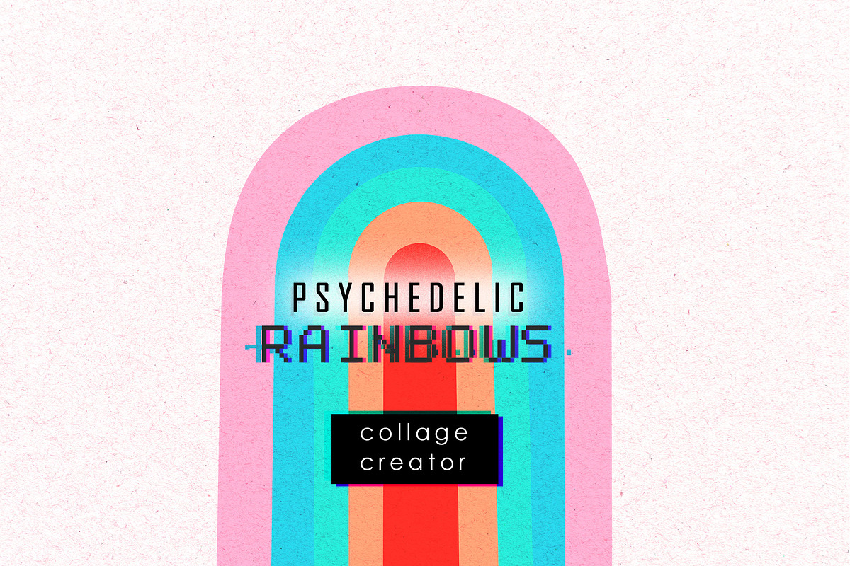 Psychedelic rainbows collage creator, an Object Graphic by LaVika (Photo 9 of 9)