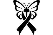 Breast Cancer Ribbon with Butterfly, a Seasonal Illustration by balal (Thumbnail 11 of 17)
