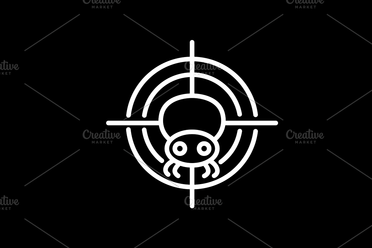 window spider web mascot cute logo, a Branding & Logo Template by devastd