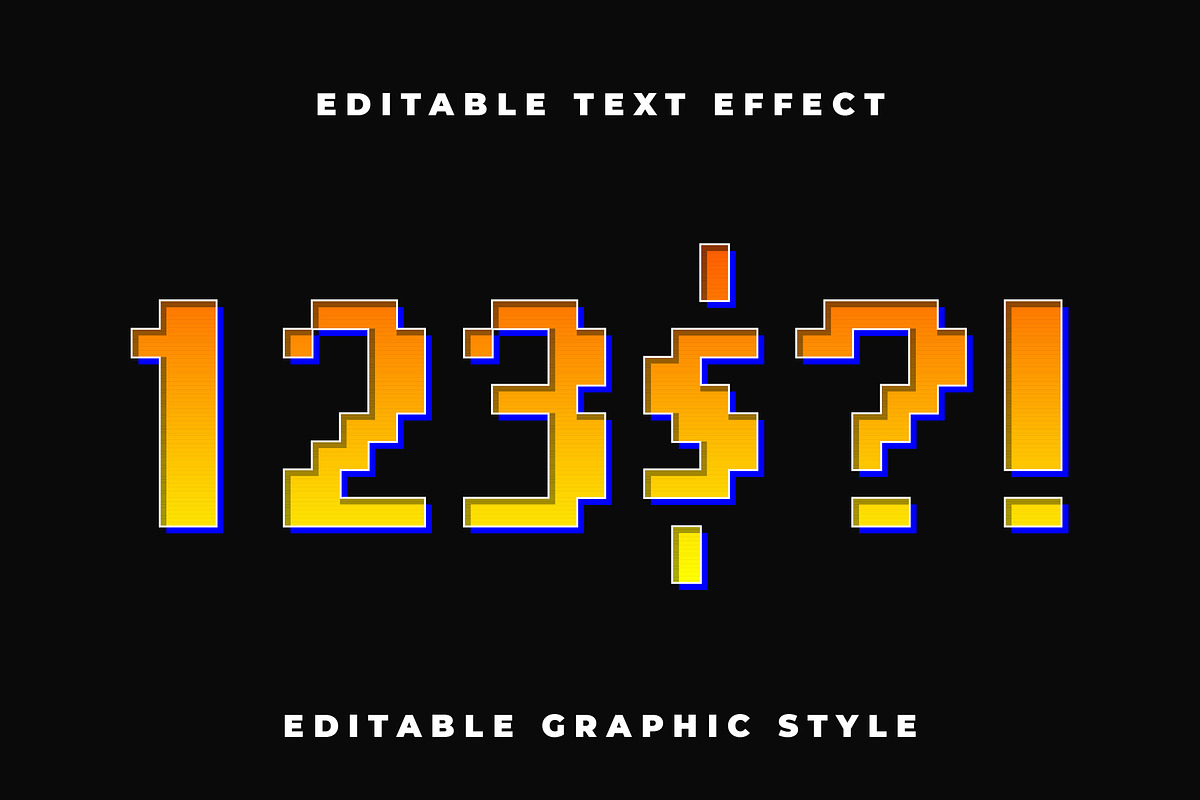 Pixel Gradient Text Effect preview 2