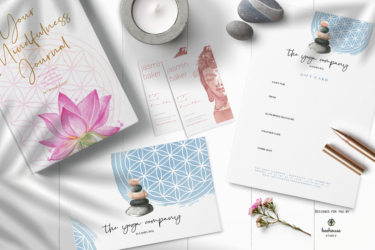 calm and mindful watercolor, a Decorative Illustration by beehouse studio (Photo 6 of 7)