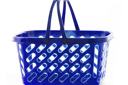 Empty shopping basket isolated on white background, a Food & Drink Photo by TanaCh