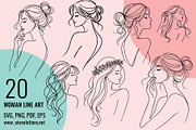 Woman Single Line Art Bundle, an Object Graphic by AIW SOLUTIONS (Thumbnail 1 of 6)
