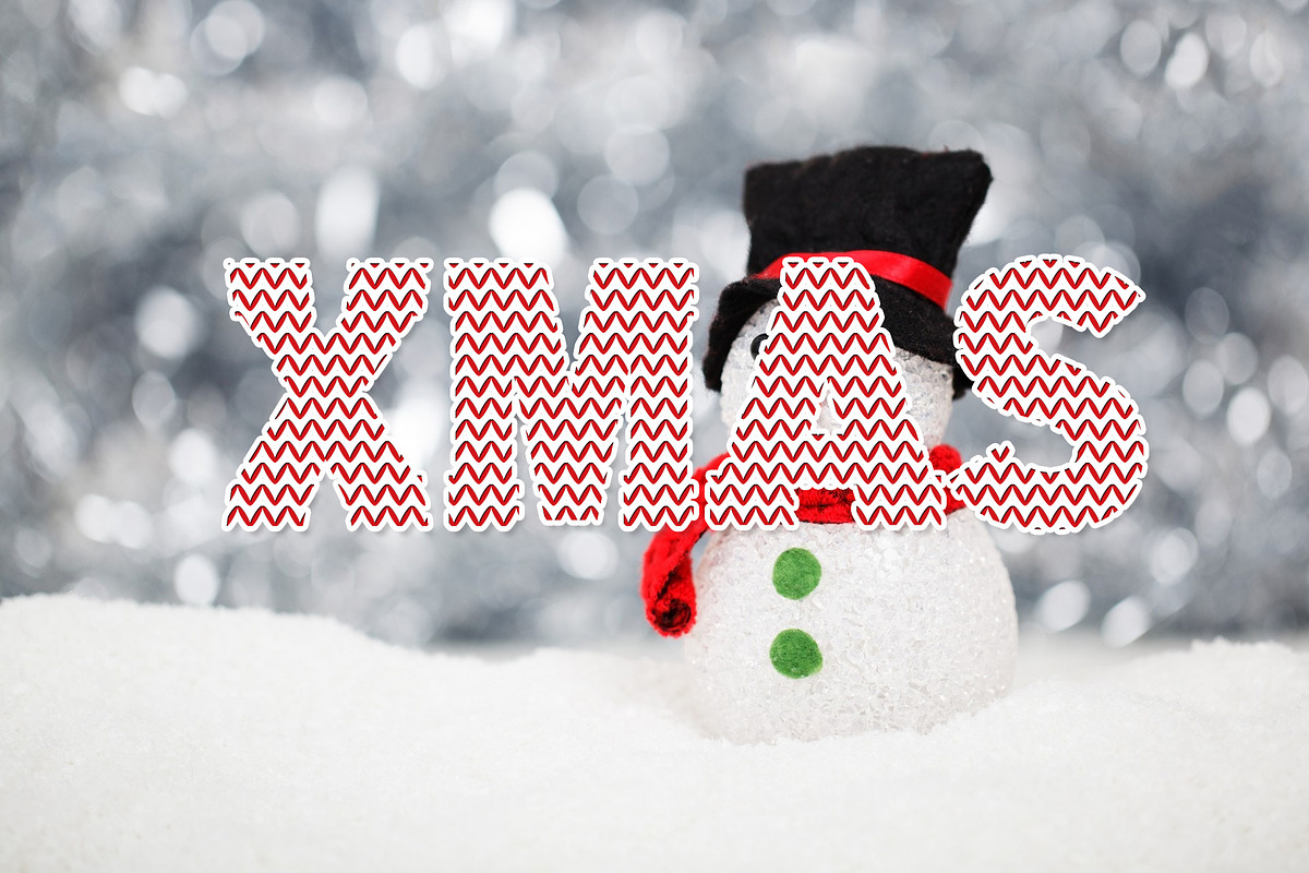 Santa Ugly Sweater - Christmas Font, a Font by vladocar (Photo 7 of 9)