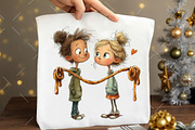 Quirky Valentine Girl Clipart, an Illustration by OK Design (Thumbnail 4 of 6)