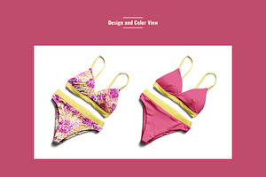 Flat Lay Womens Bikini Mockup