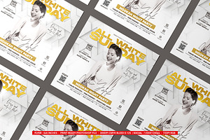 White Party Flyer, a Flyer Template by iDoodle Studio
